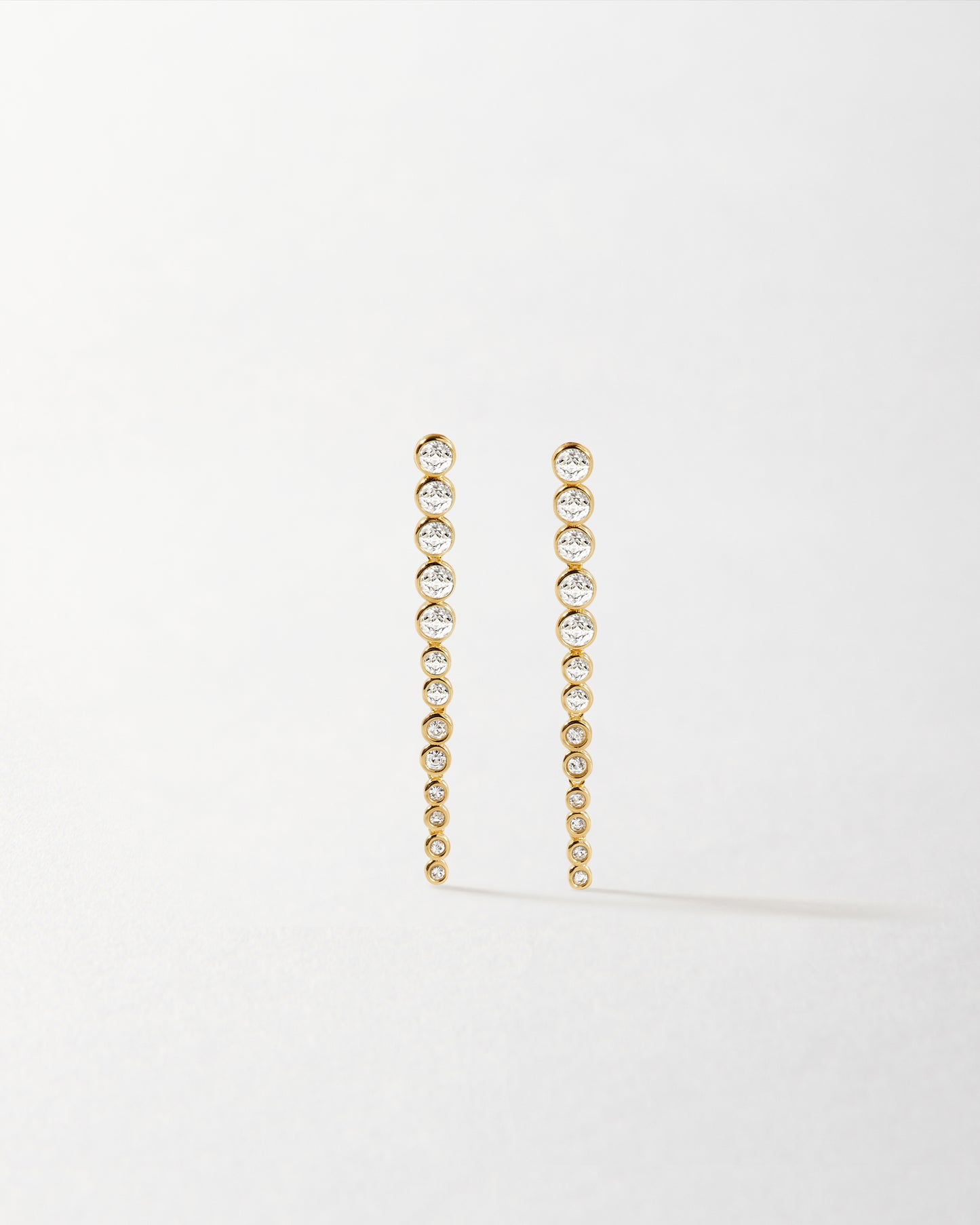 Serena Tennis White Drop Earrings