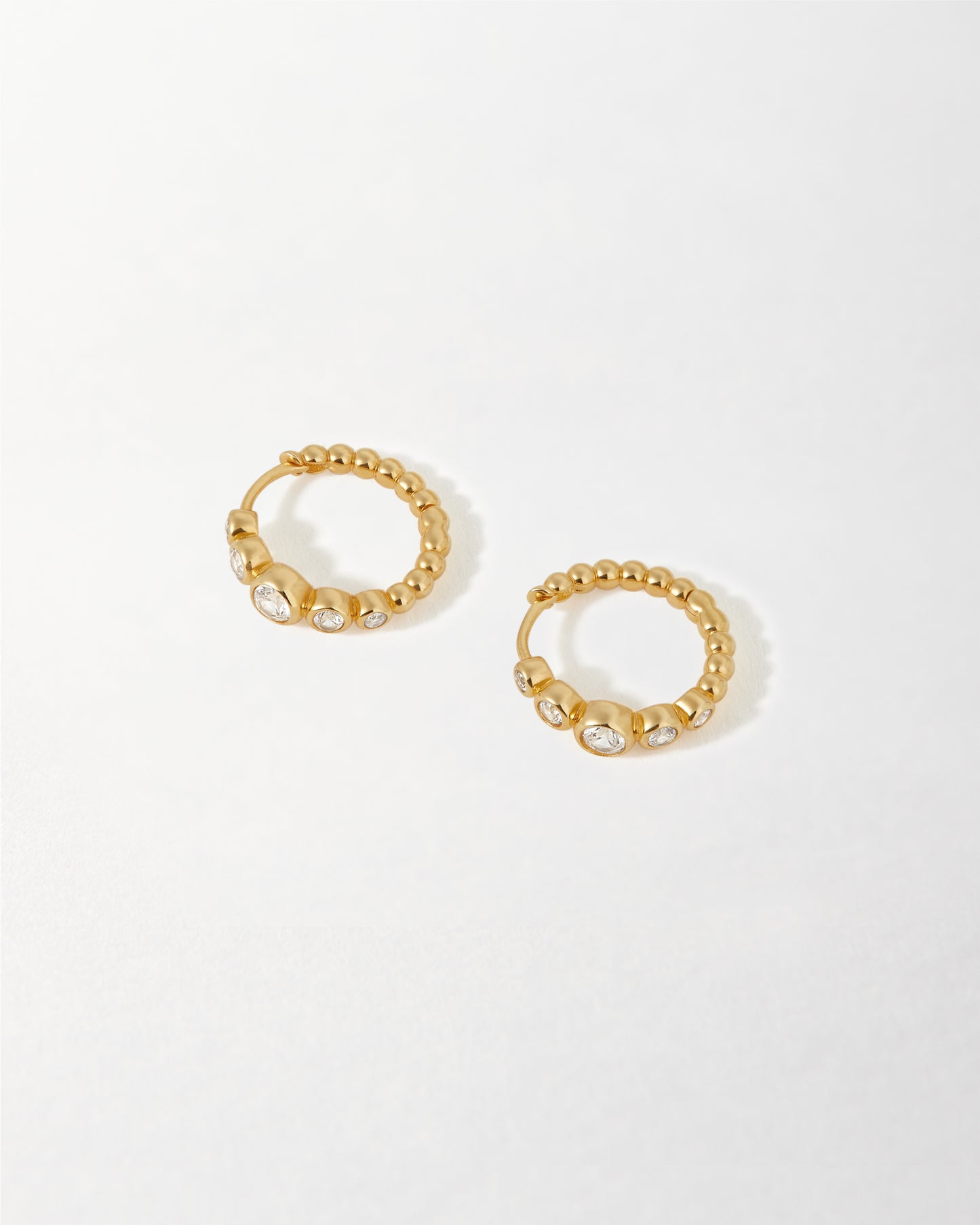 Serena White Sapphire Hoop Earring