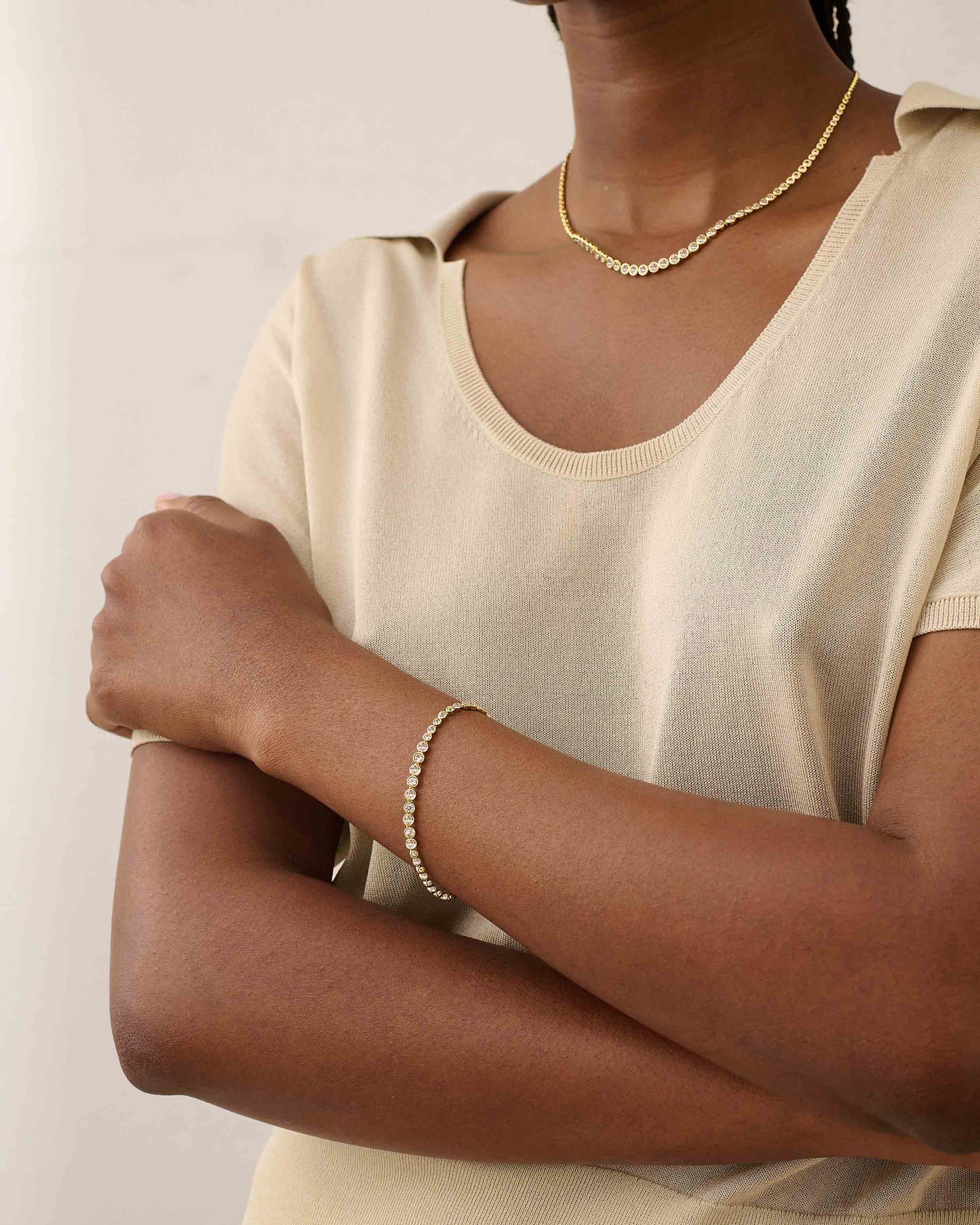 Serena Tennis White Bracelet