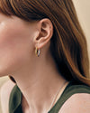Small Mariner Mixed Metal Hoop Earrings