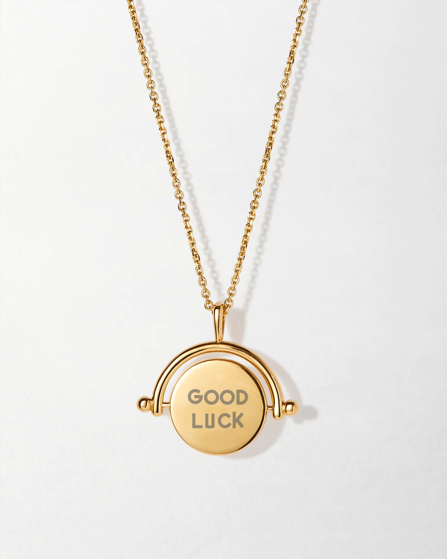 Hidden Message Spinner Necklace 18k Gold Plated - Main Image