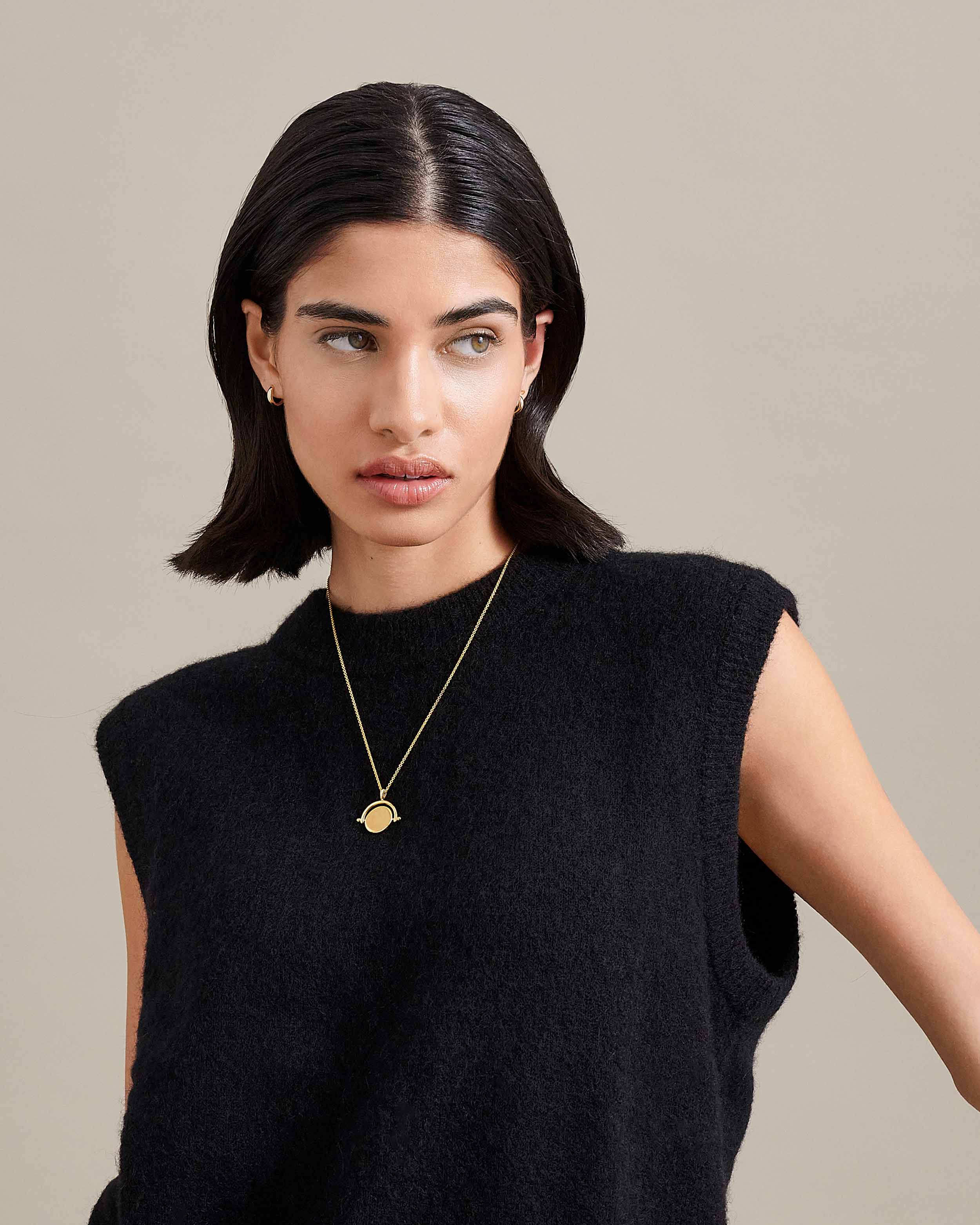 Hidden Message Spinner Necklace 18k Gold Plated EDGE of EMBER
