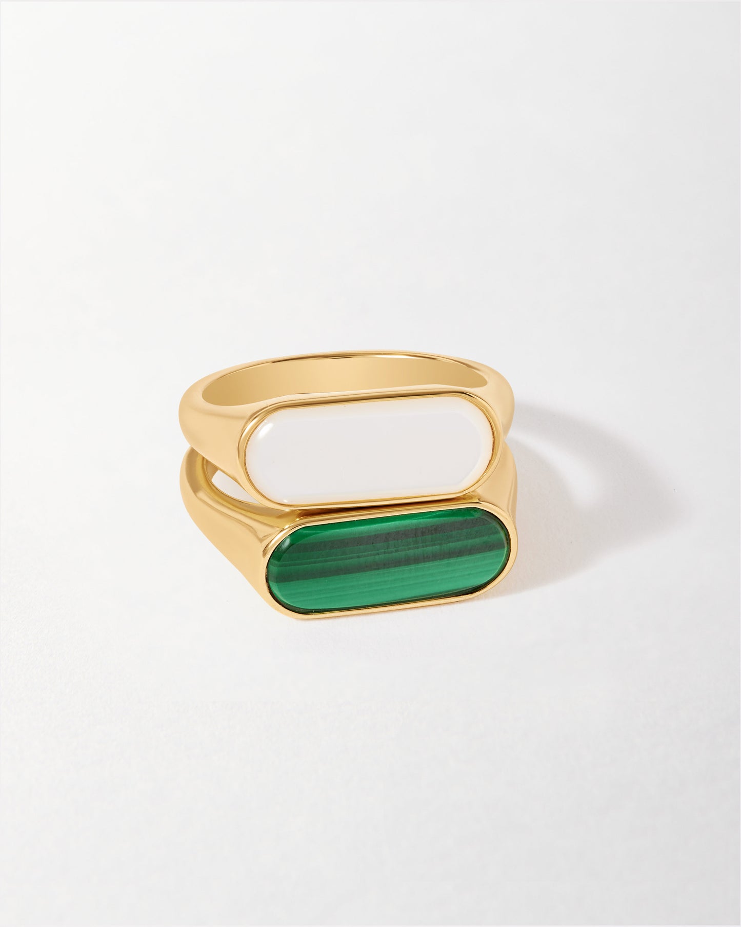 Charlotte Collins Malachite Plain Statement Ring