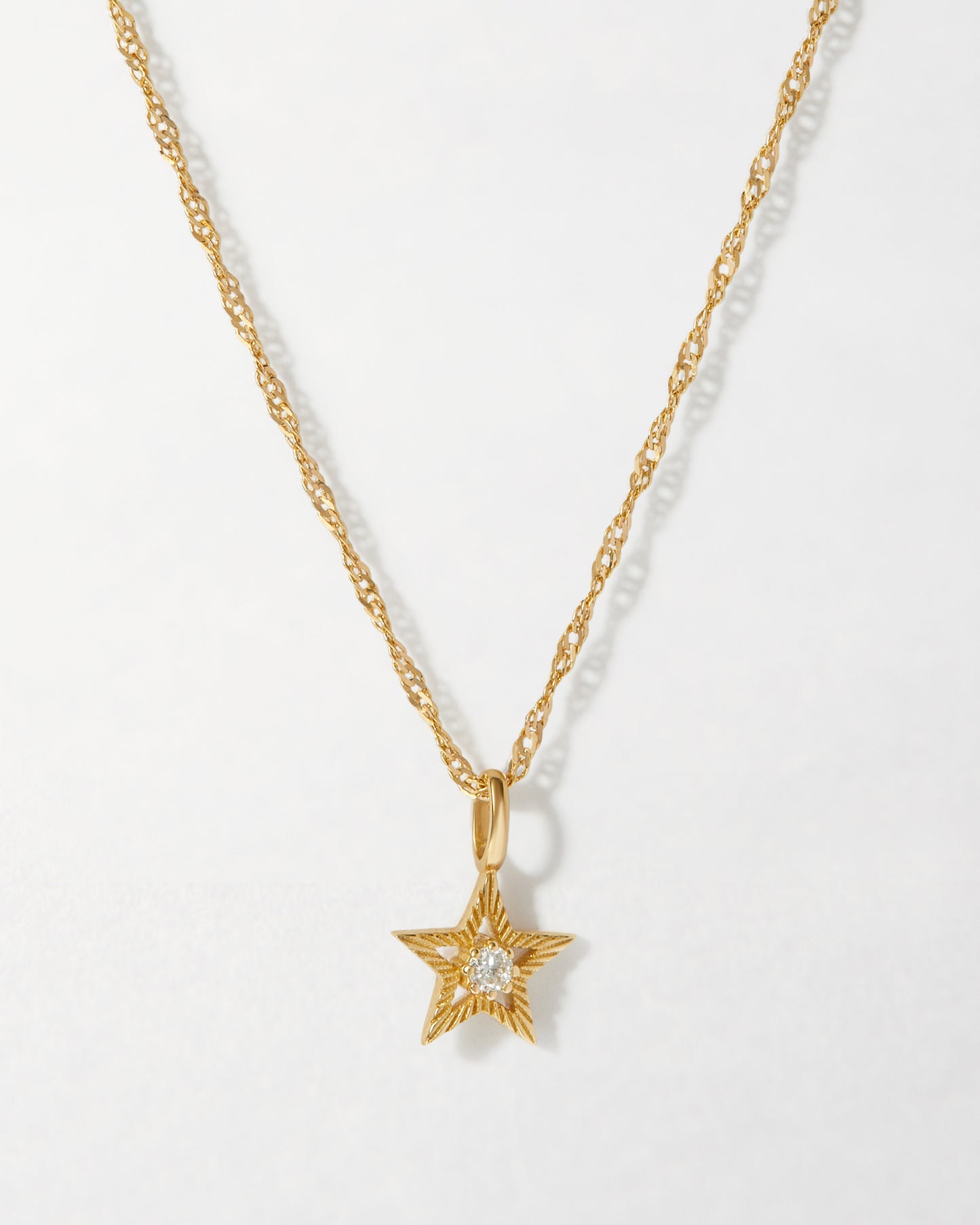 Star Diamond Pendant Necklace