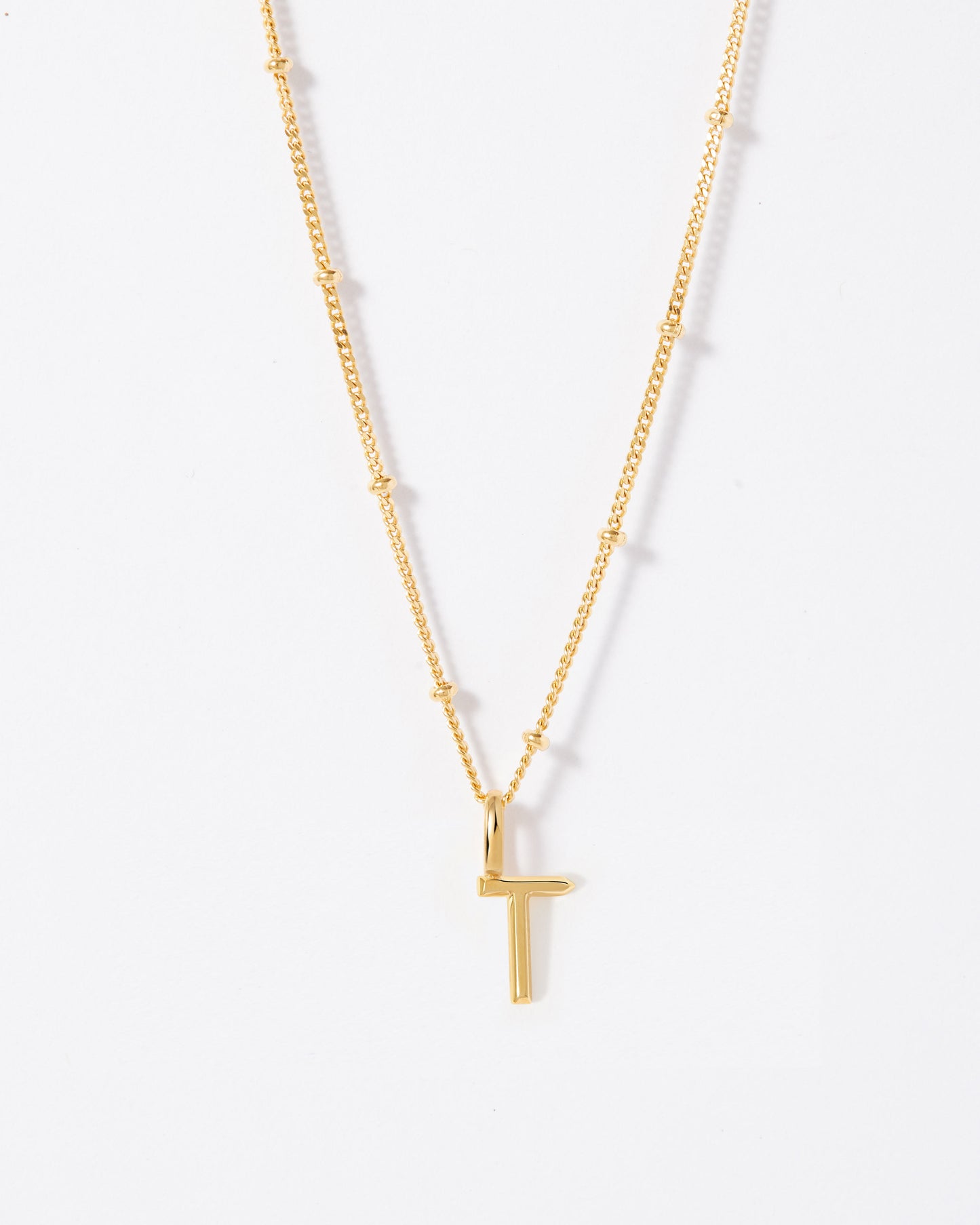 Selected Gold Mini Initial Necklace