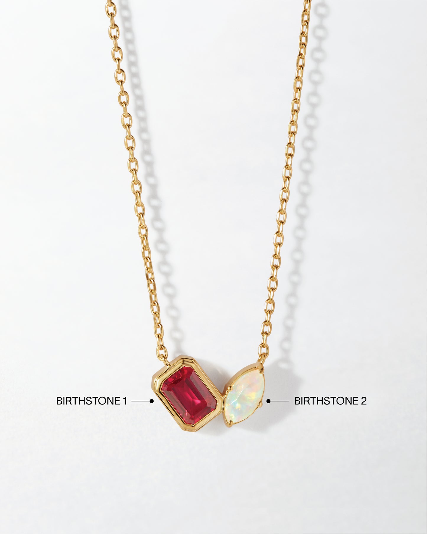 Toi Et Moi Customised Gemstone Necklace