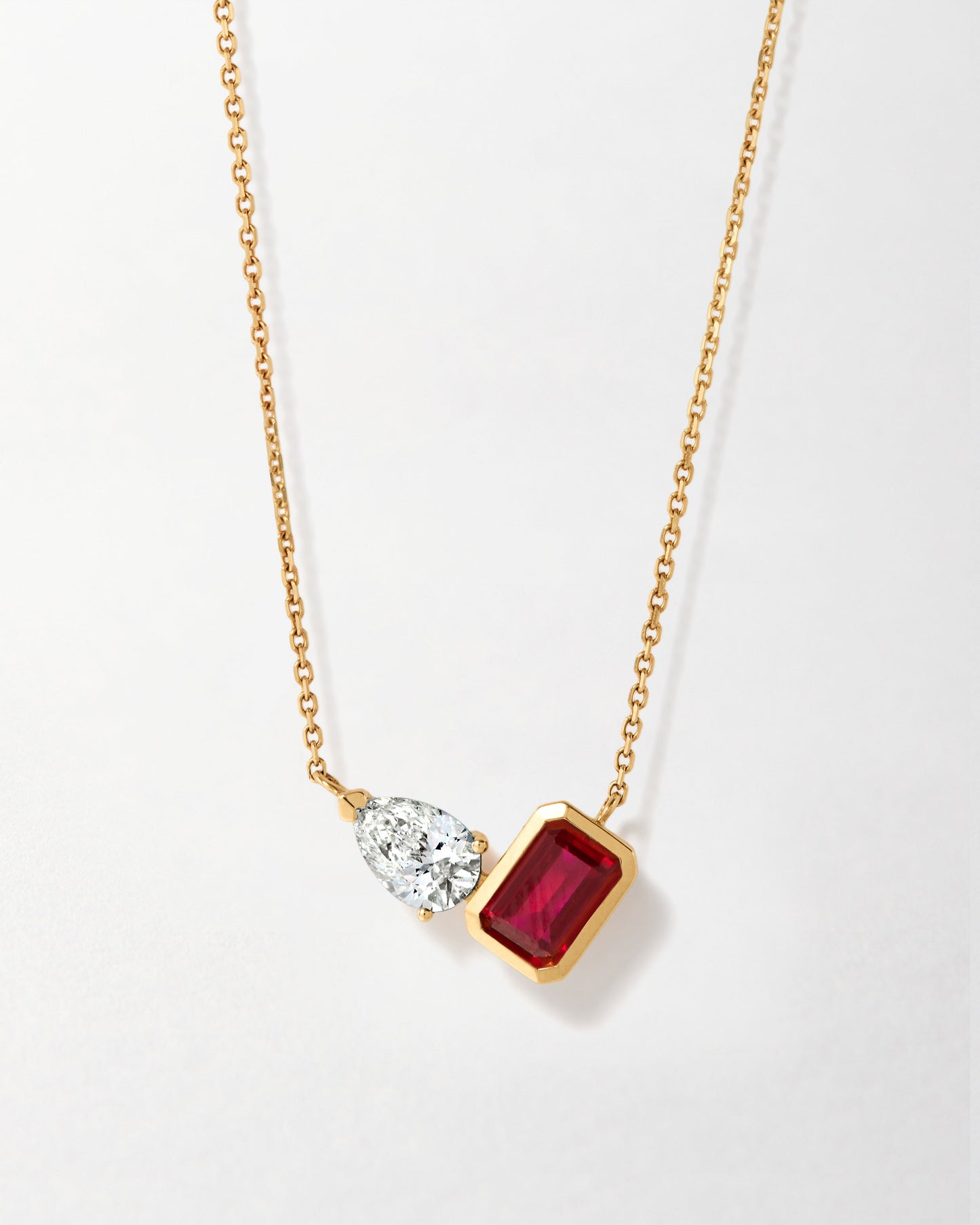 Toi Et Moi Ruby and Diamond Necklace