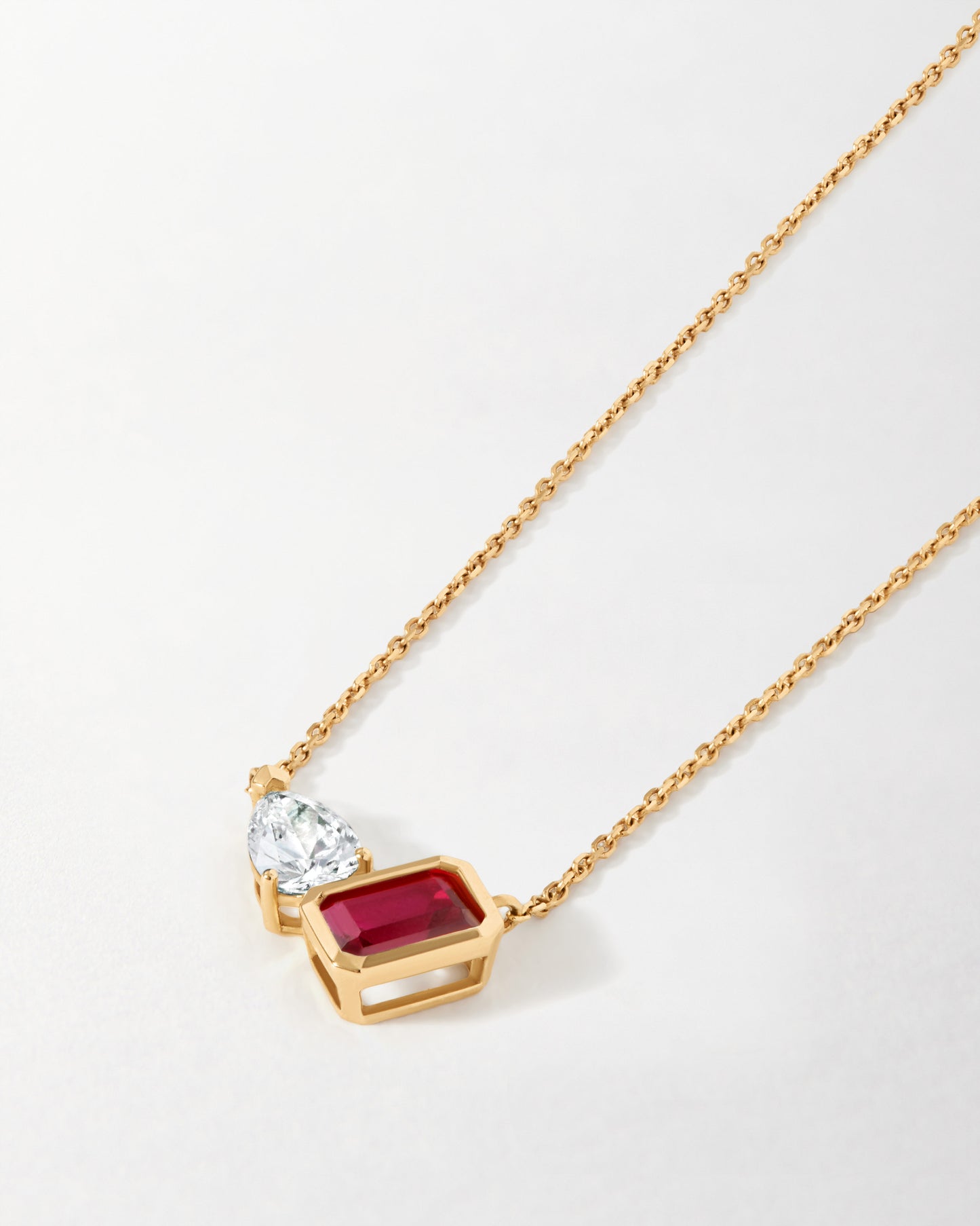 Toi Et Moi Ruby and Diamond Necklace
