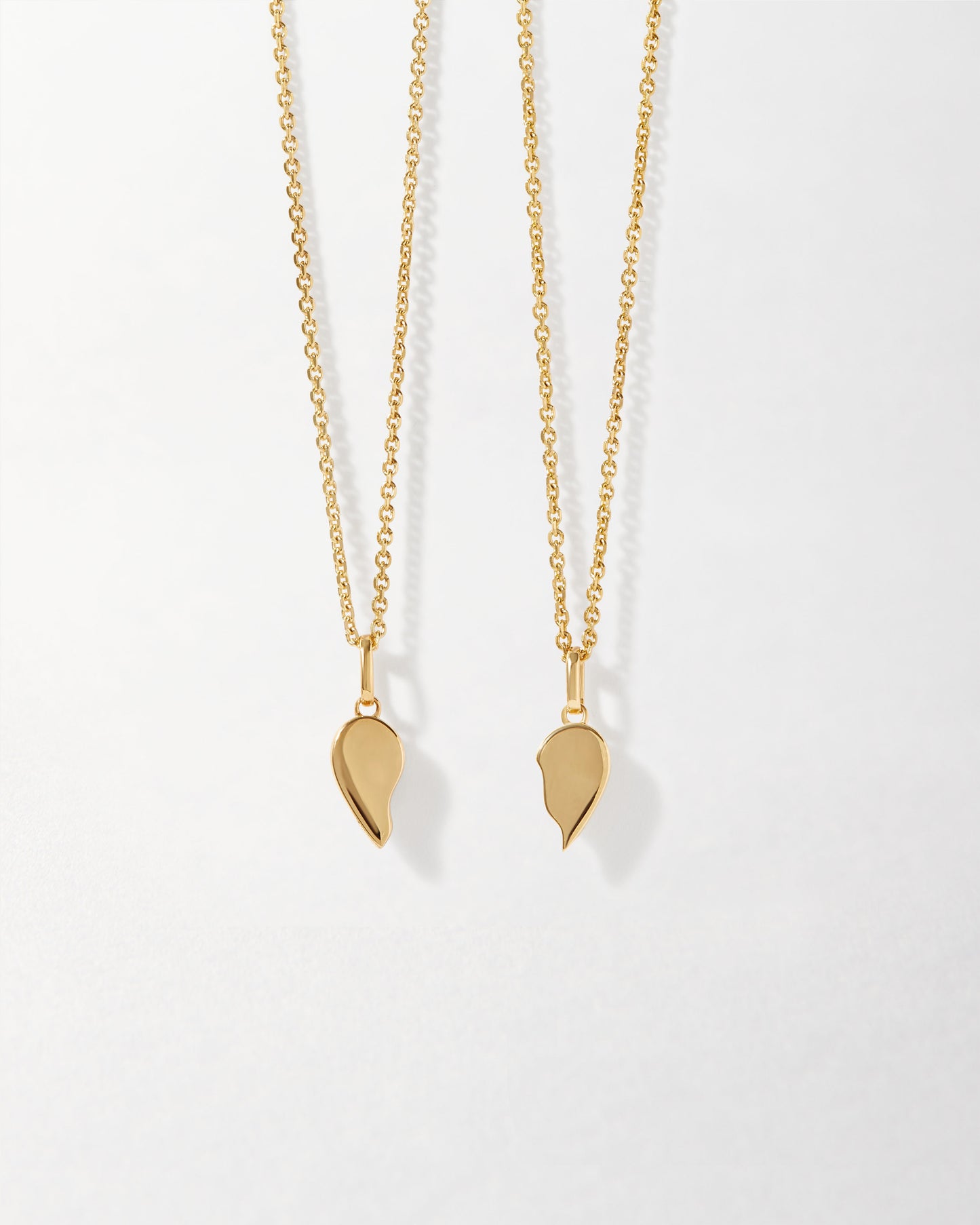 Toi et Moi Red & White Friendship Necklaces