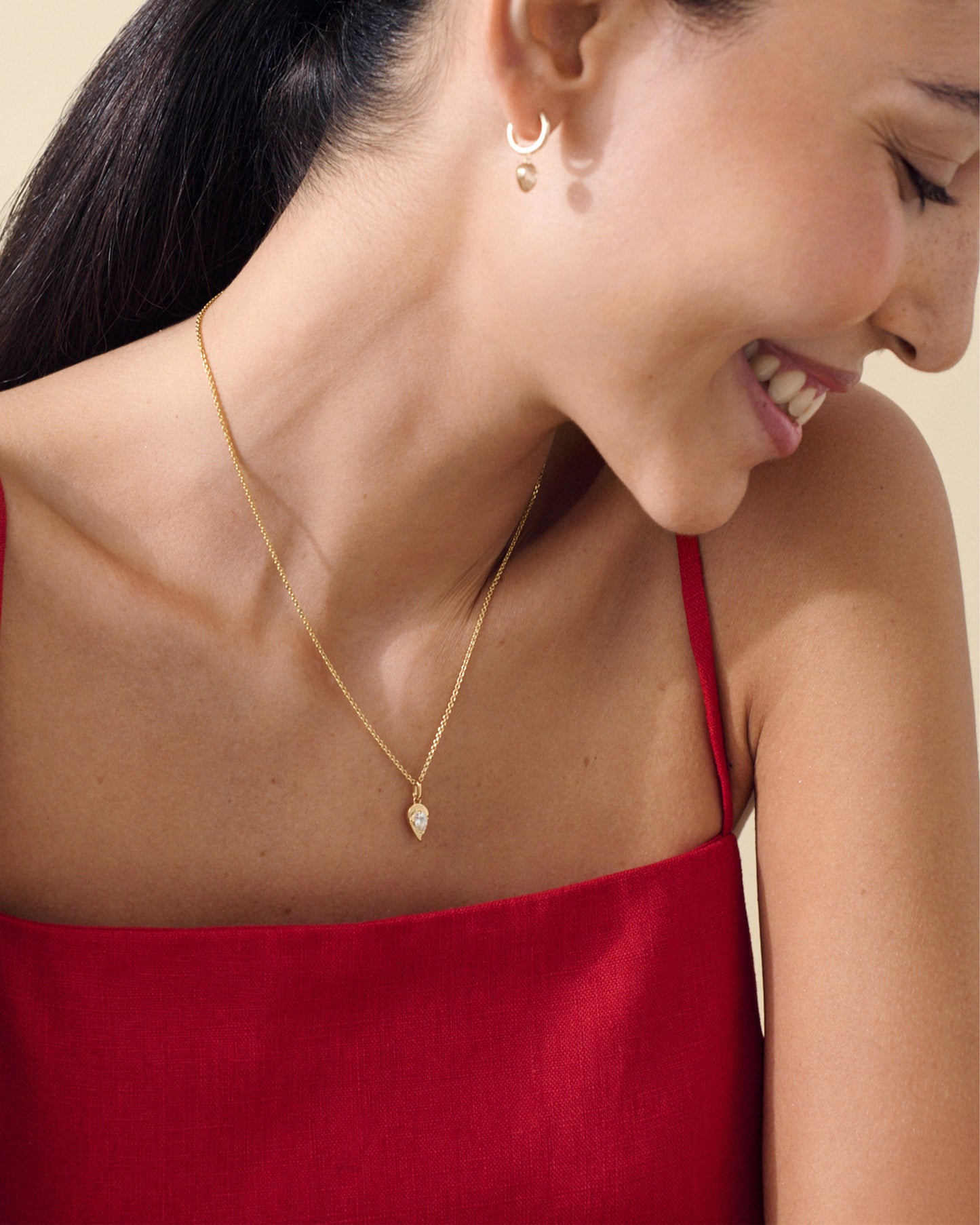 Toi et Moi Red & White Friendship Necklaces