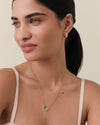 Trinity Green Gemstone Necklace