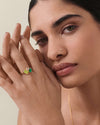 Trinity Green Gemstone Ring