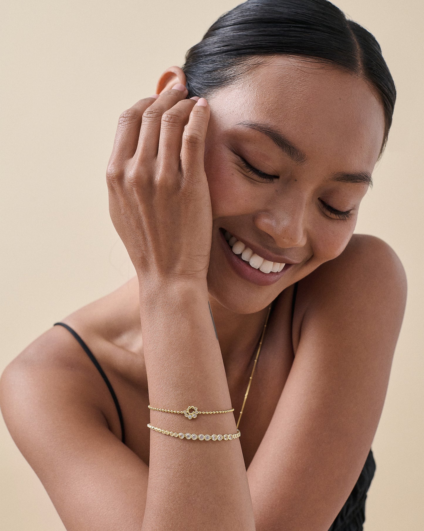 Twist White Sapphire Bracelet