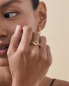 Twist White Sapphire Ring