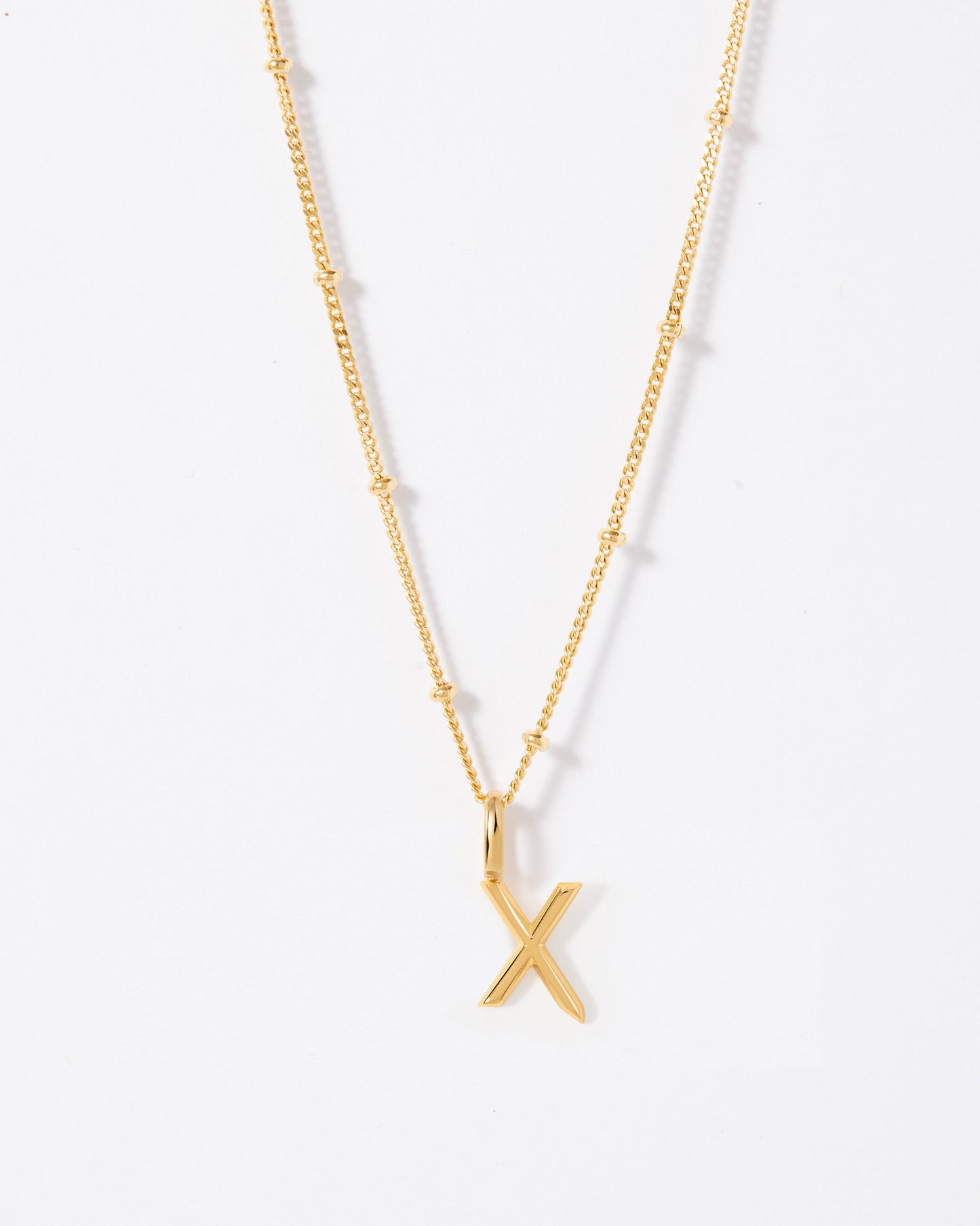 Selected Gold Mini Initial Necklace
