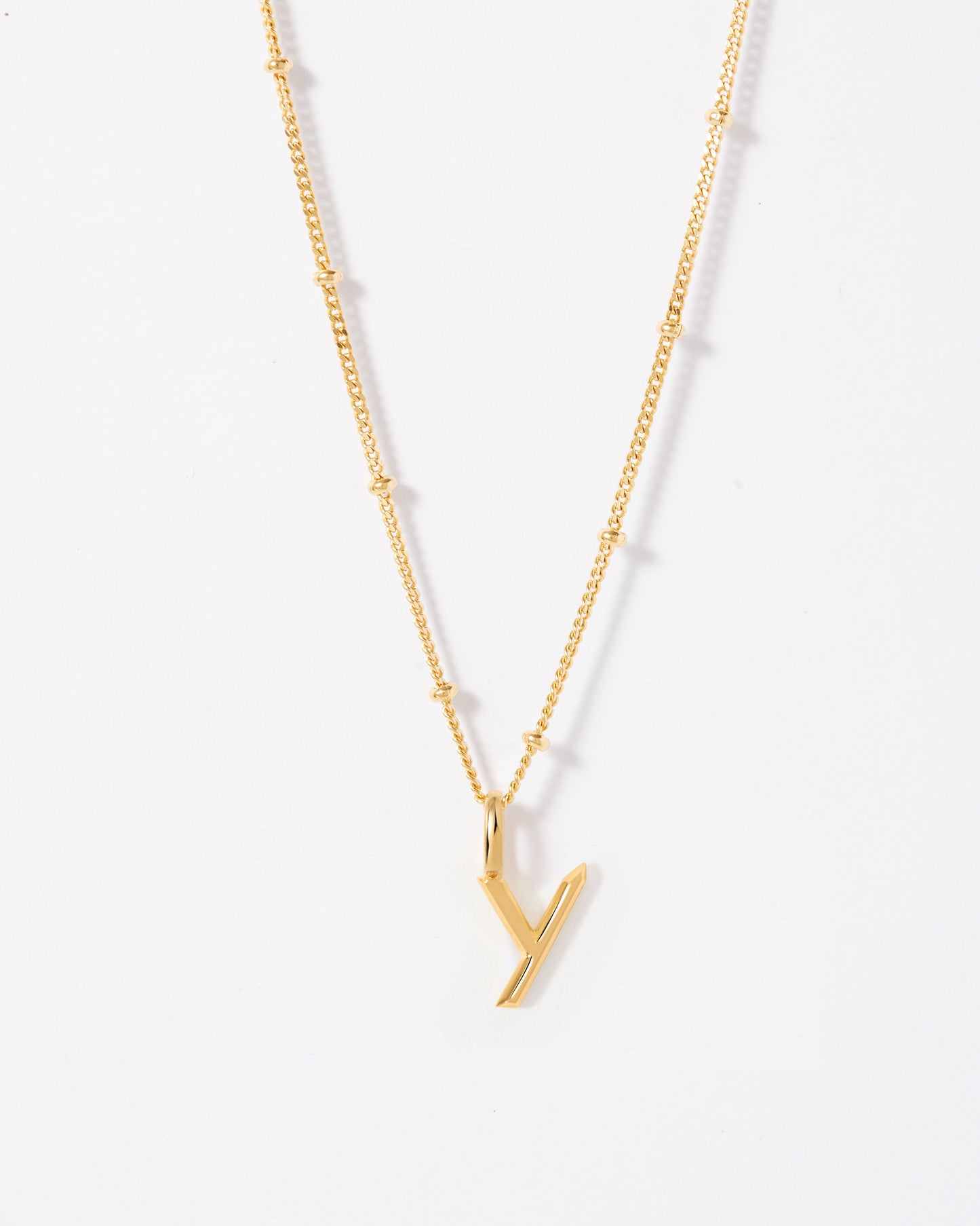 Selected Gold Mini Initial Necklace
