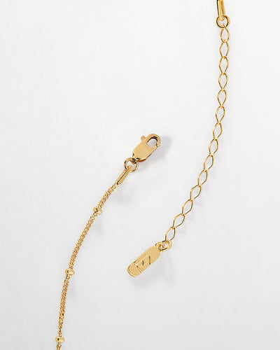Initial & Birthstone Necklace - Gold