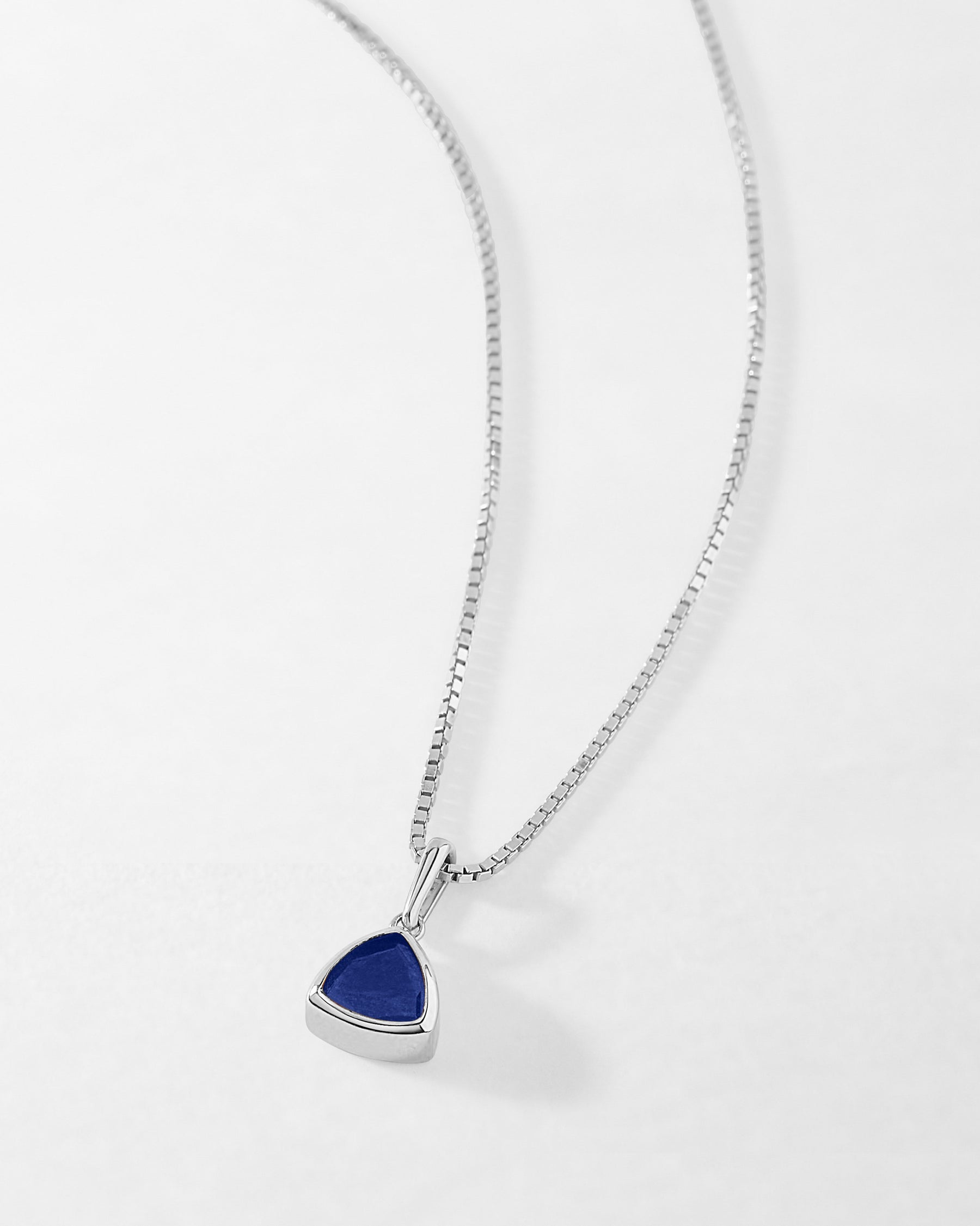 White Finish Blue Sapphire Necklace Set In Sterling Silver Design by Mon  Tresor at Pernia's Pop Up Shop 2024