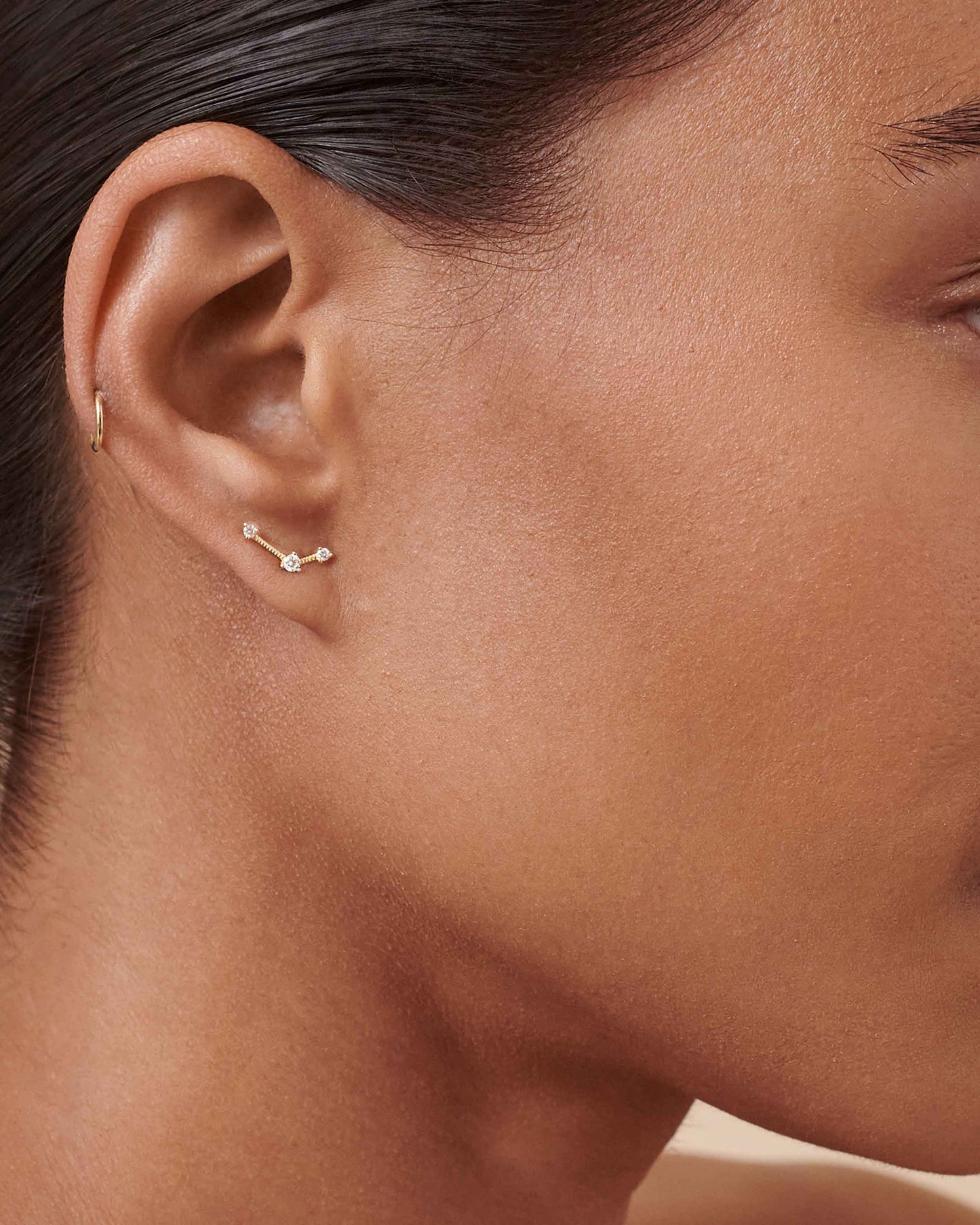 Constellation Diamond Stud Earrings 14ct Solid Yellow Gold