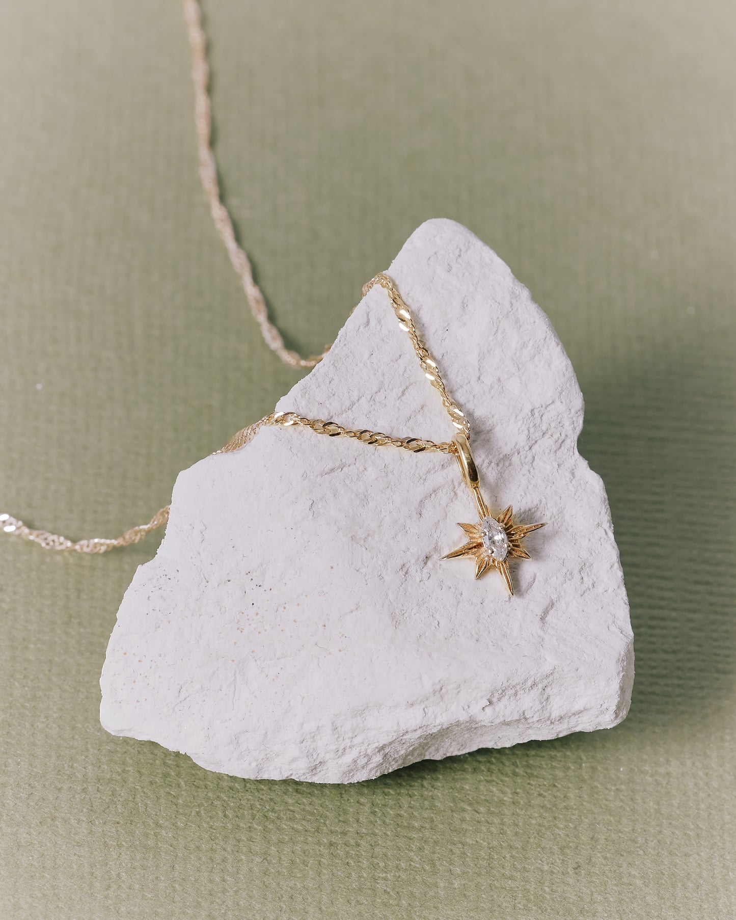 North Star Diamond Pendant Necklace