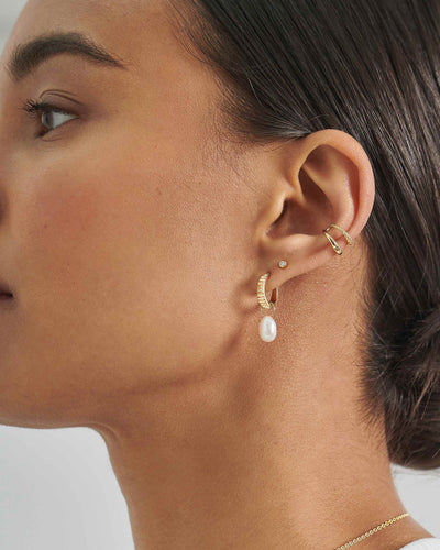 Dusk Pearl Charm Earrings