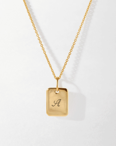 18K Gold Square Pendant Necklace | ALWAYS - OurCoordinates