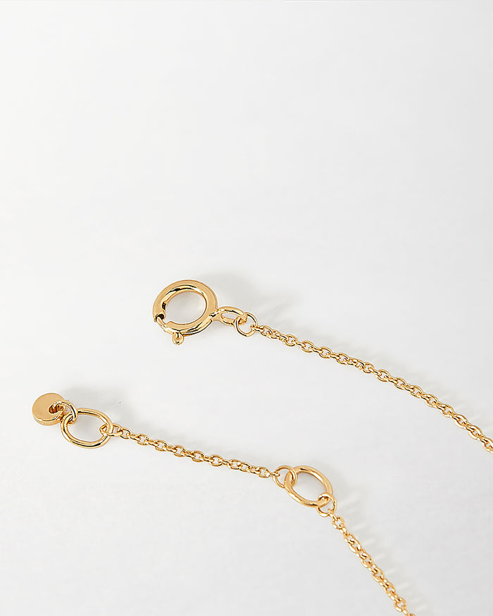 Trillion Bar Diamond Necklace - Yellow Gold