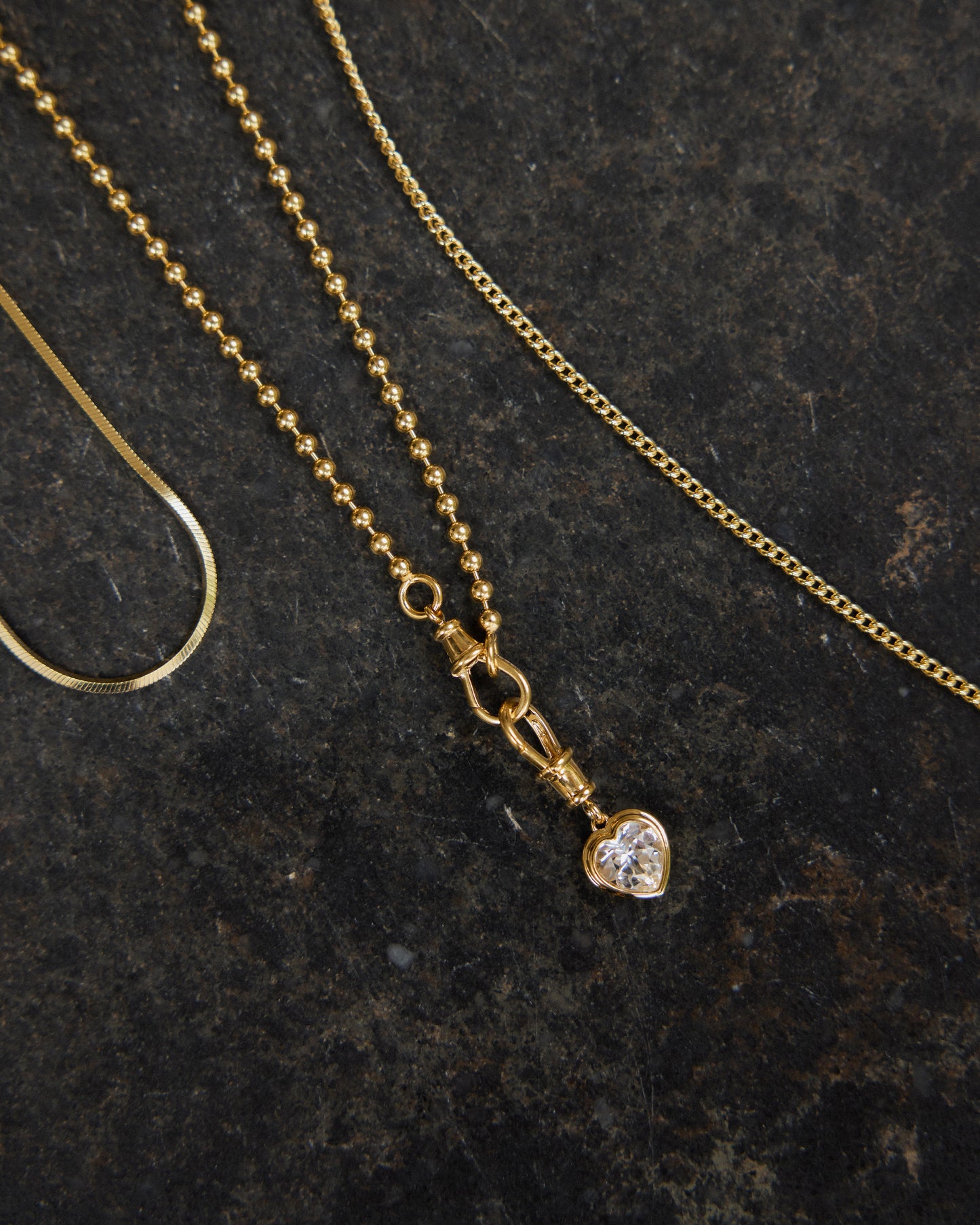 Heart White Sapphire Necklace