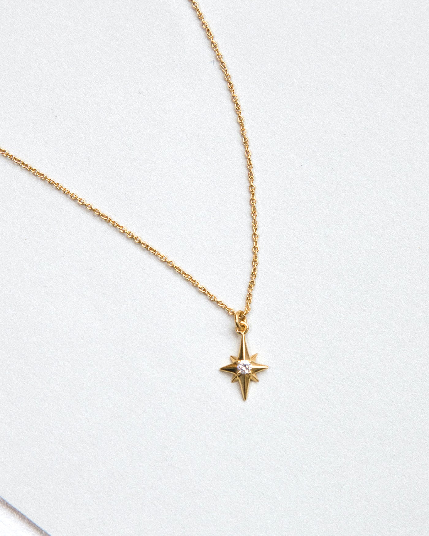 North Star Diamond Necklace - 14k Yellow Gold – EDGE of EMBER