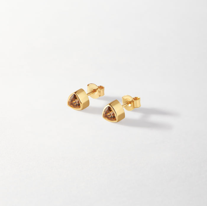 Citrine Stud Earrings
