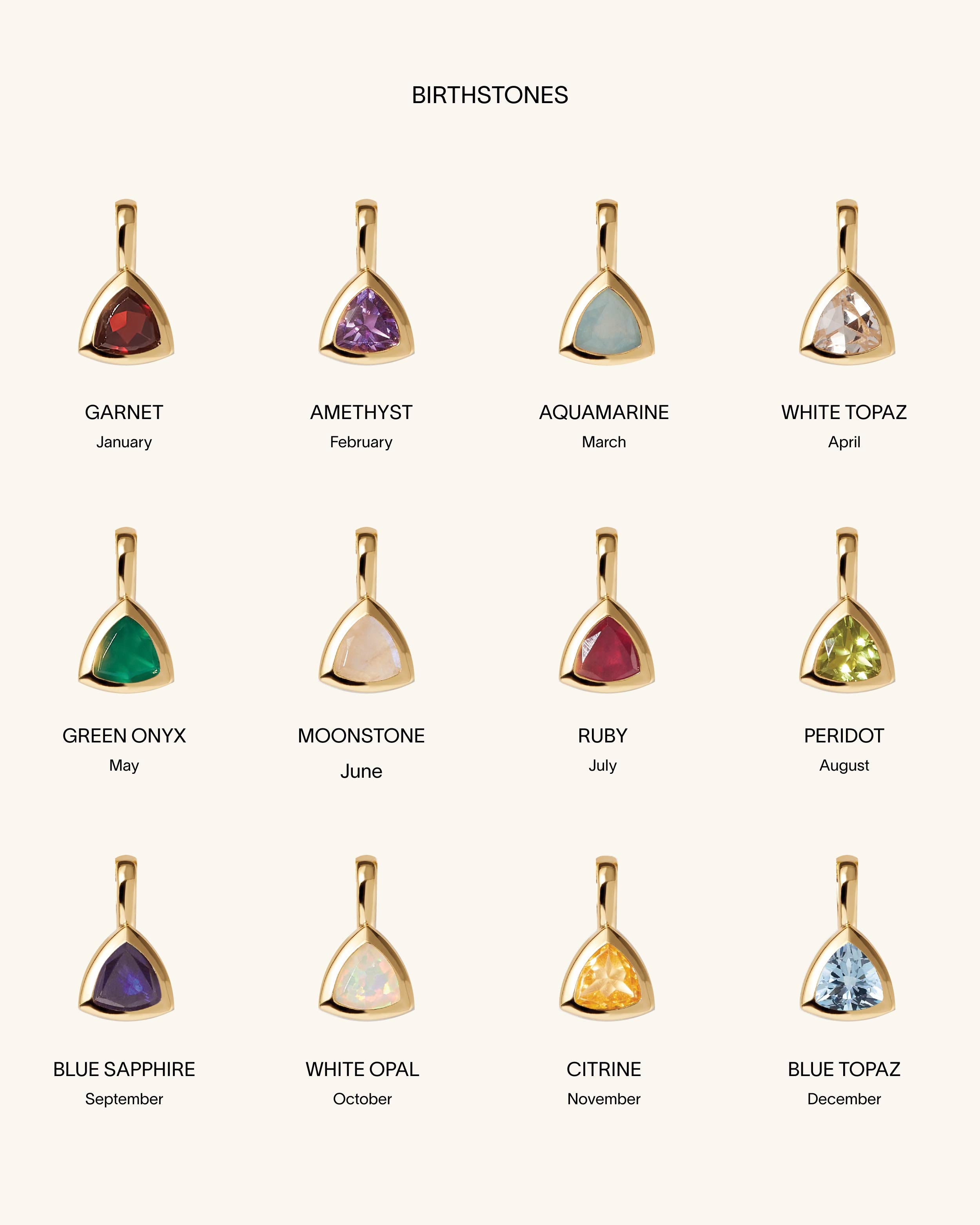Moonstone Charm Pendant - June Birthstone Jewellery – EDGE