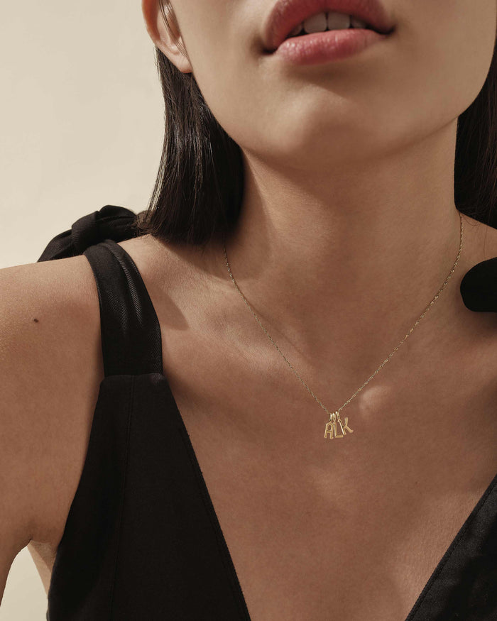 Triple Heart Initial Personalised Necklace | Bloom Boutique