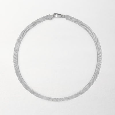 Victoria Woven Necklace - Silver