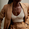 Textured Malachite Necklace - Gold