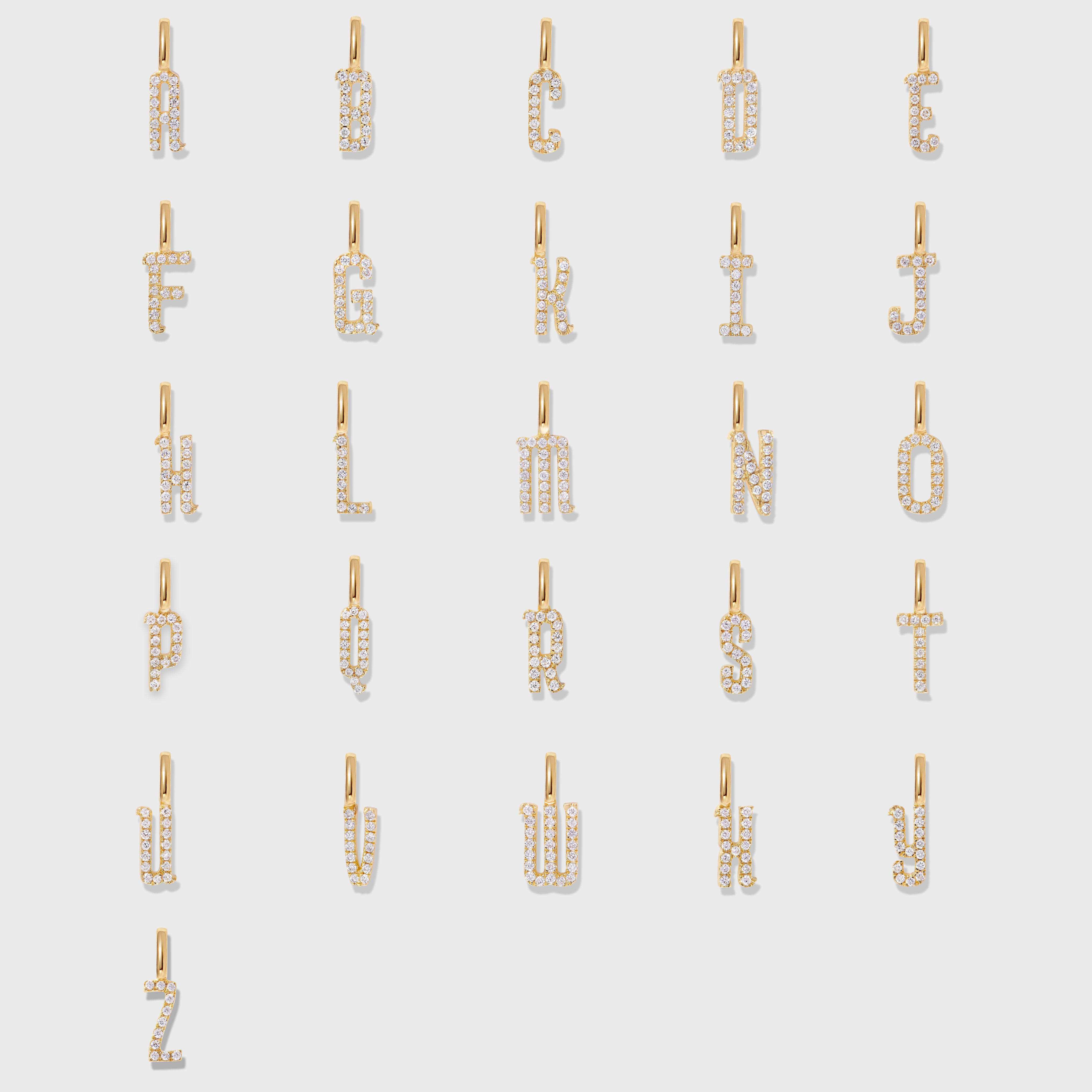 Double Initial Diamond Necklace | 14ct Gold and Diamond – EDGE of EMBER