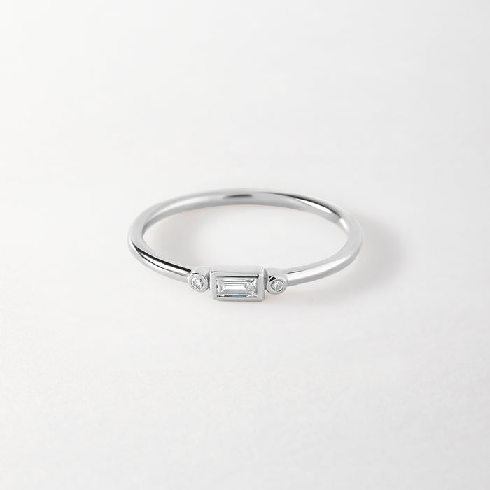 Baguette Diamond Ring - White Gold
