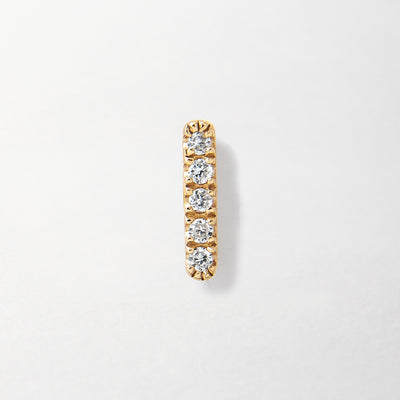 Bar Diamond Earring - Yellow Gold
