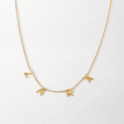 Gold Say My Name Necklace