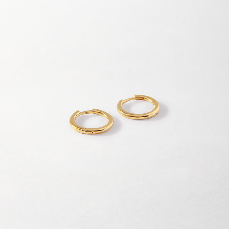 Classic Gold Huggie Earrings - 14k Solid Gold – EDGE of EMBER