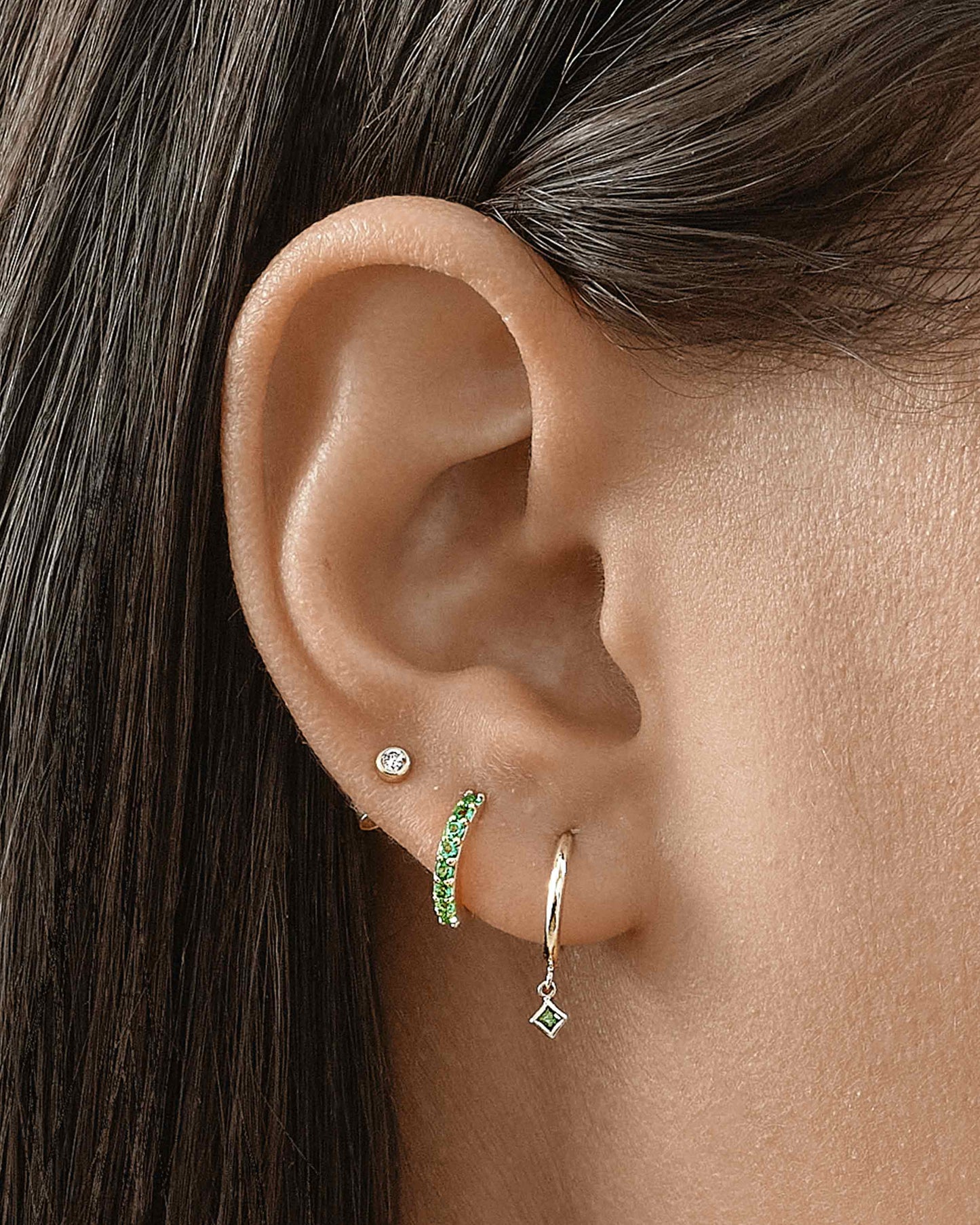 Luxe Emerald Earrings Set