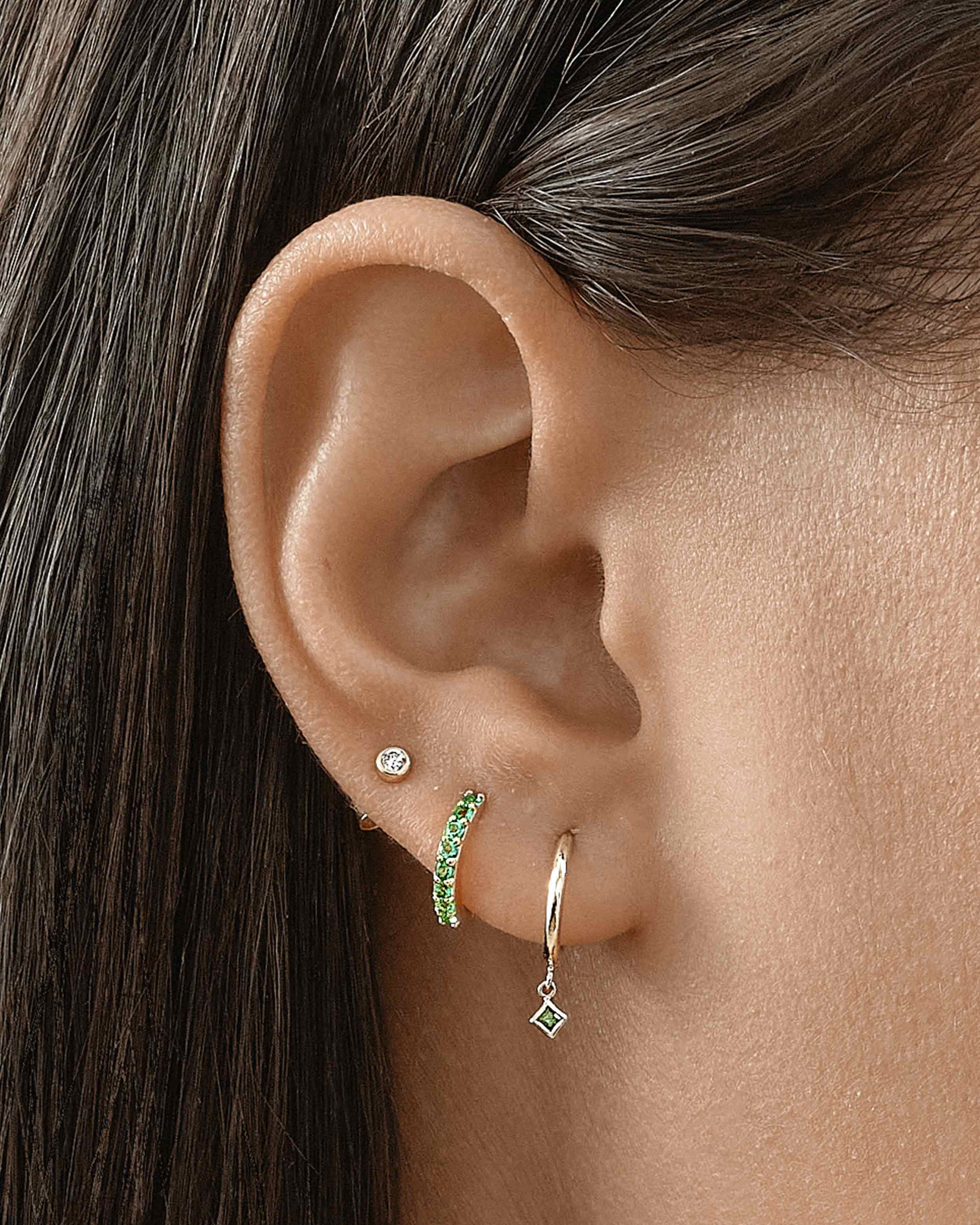LUXURY COLLECTION EMERALD EYE EARRINGS main image 0
