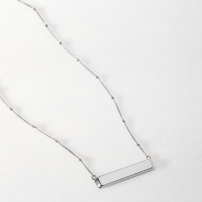 Edie Bar Necklace - Silver