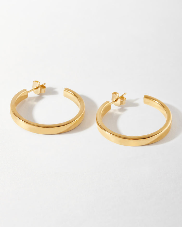 Large Everyday Hoops - Gold
