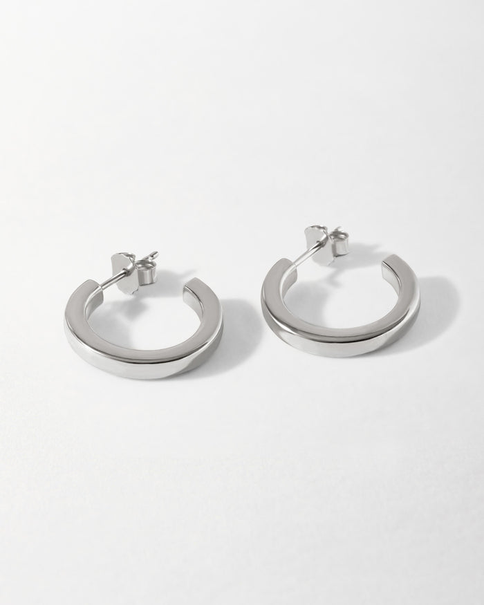 Medium Everyday Hoops - Silver