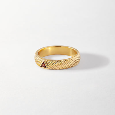 Fire Garnet Ring - Gold