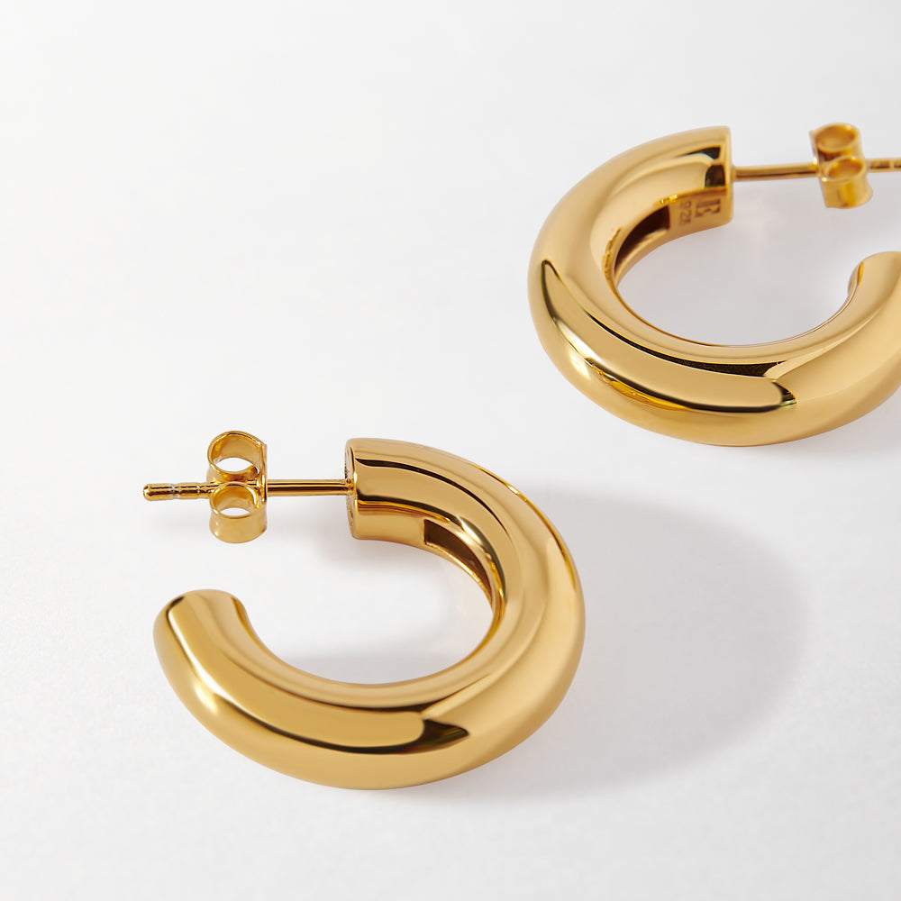 Thick Chunky Hoop Earrings