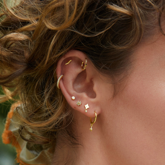 Kite Diamond Drop Piercing Earring