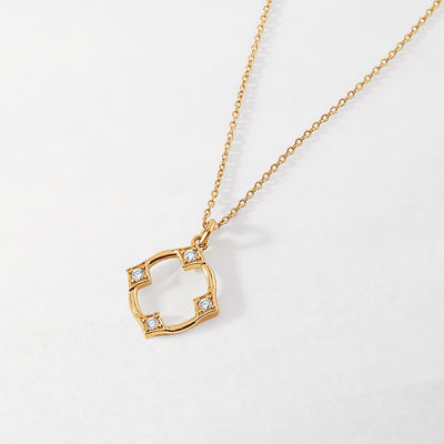 Kite Diamond Necklace - Yellow Gold