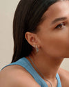 Link Hoop Earrings - Silver