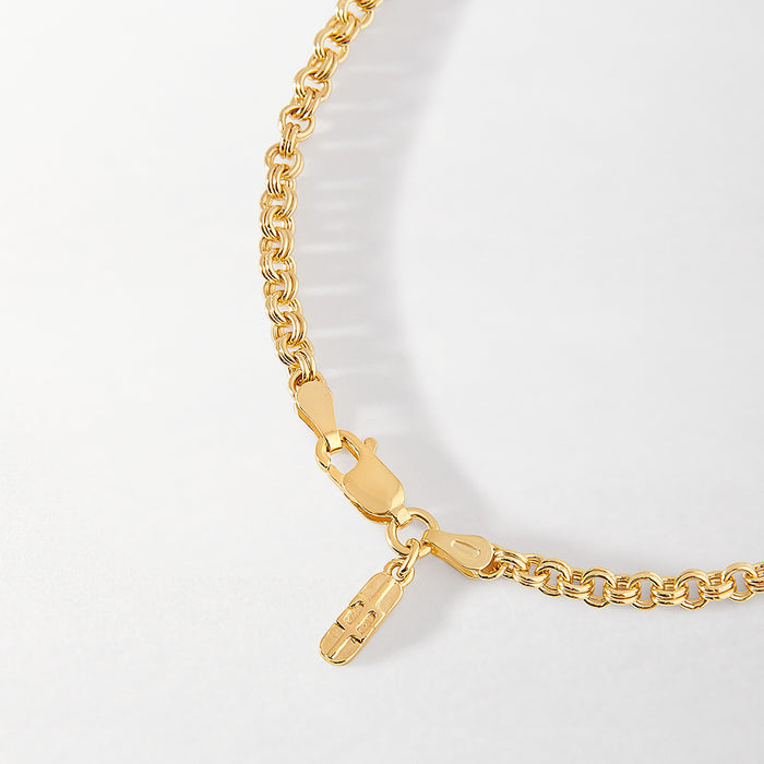 Mini Rolo Anklet - Gold